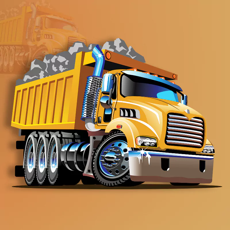 Dump Truck Vector Graphics