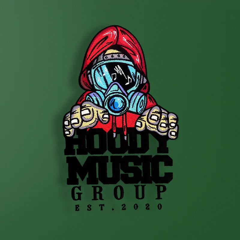 Hoody Music Embroidery Digitizing