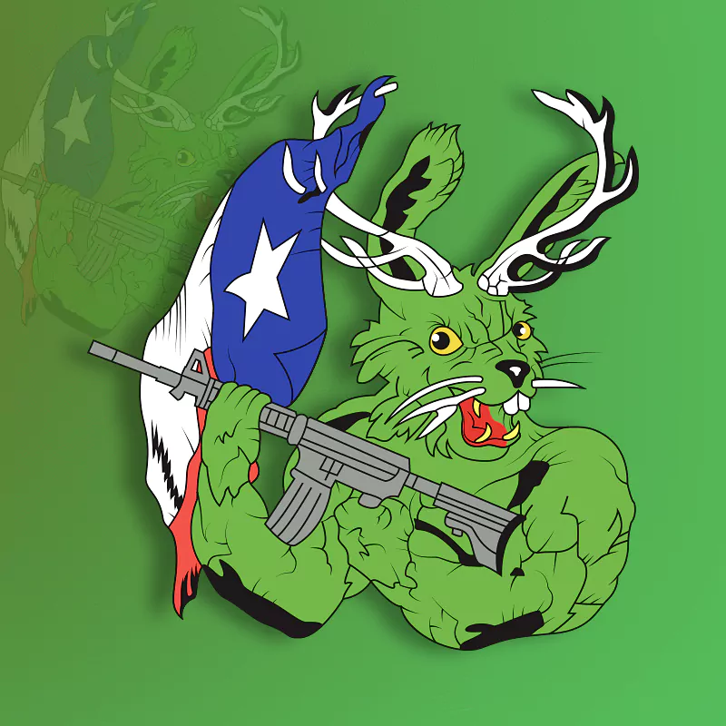 Rabbit With Gun Vector Graphics